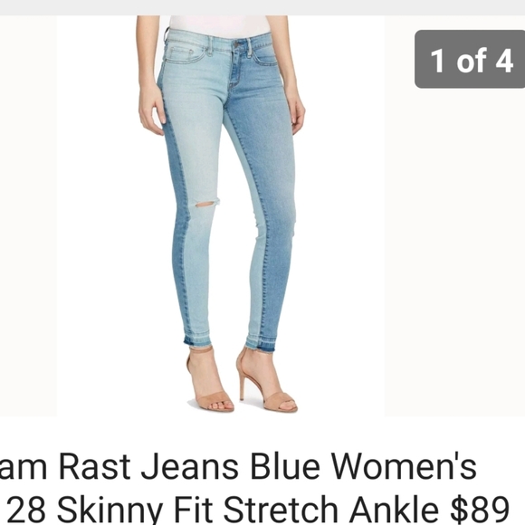 WILLIAM RAST 2 TONE STRETCH SKINNY JEANS - Picture 6 of 6